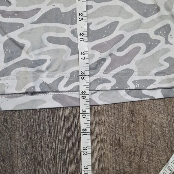 Burlebo Shirt Men's XL Gray White Camo Performance Polo Stretch - Picture 5 of 8